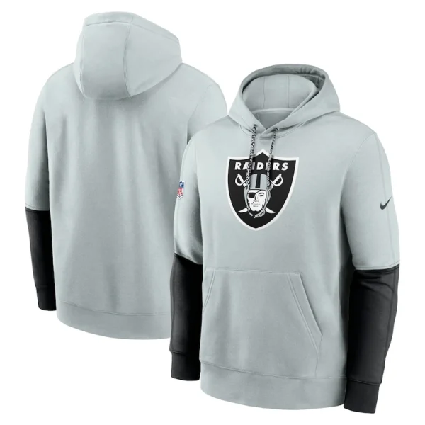 Las vegas raiders nike 2024 sideline club pullover hoodie Silver