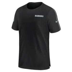 Las vegas raiders nike 2024 sideline coach uv performance t shirt Black M