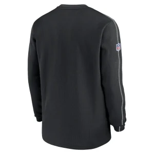 Las vegas raiders nike 2024 sideline coaches long sleeve top Black L