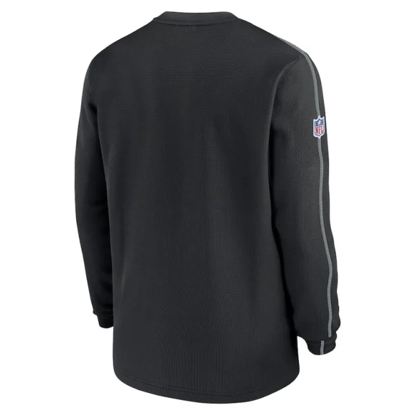 Las vegas raiders nike 2024 sideline coaches long sleeve top Black L