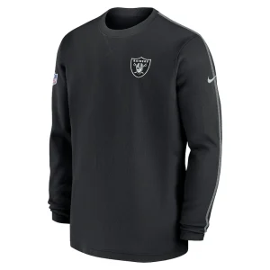 Las vegas raiders nike 2024 sideline coaches long sleeve top Black M