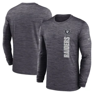 Las vegas raiders nike 2024 sideline velocity performance long sleeve t shirt Black