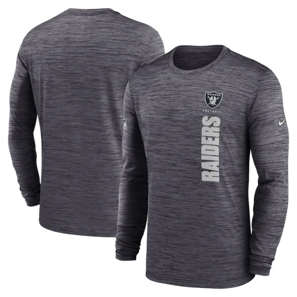 Las vegas raiders nike 2024 sideline velocity performance long sleeve t shirt Black