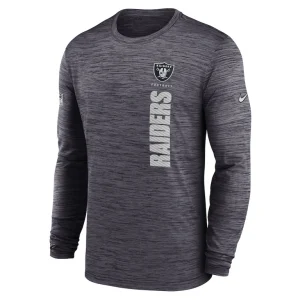 Las vegas raiders nike 2024 sideline velocity performance long sleeve t shirt Black M