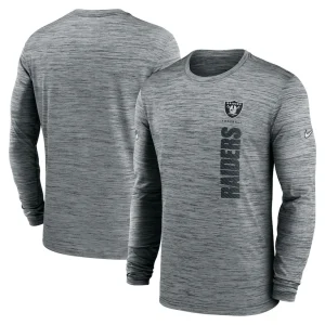 Las vegas raiders nike 2024 sideline velocity performance long sleeve t shirt Gray