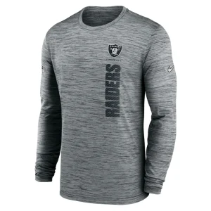 Las vegas raiders nike 2024 sideline velocity performance long sleeve t shirt Gray M