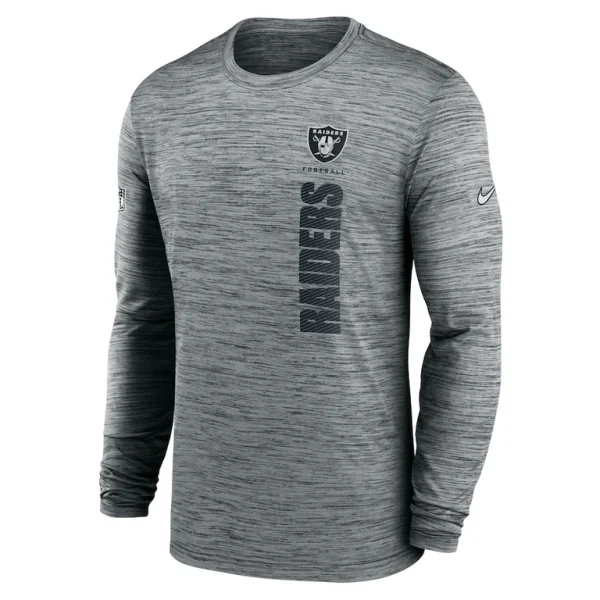 Las vegas raiders nike 2024 sideline velocity performance long sleeve t shirt Gray M
