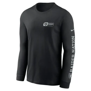 Las vegas raiders nike all out long sleeve t shirt Black M