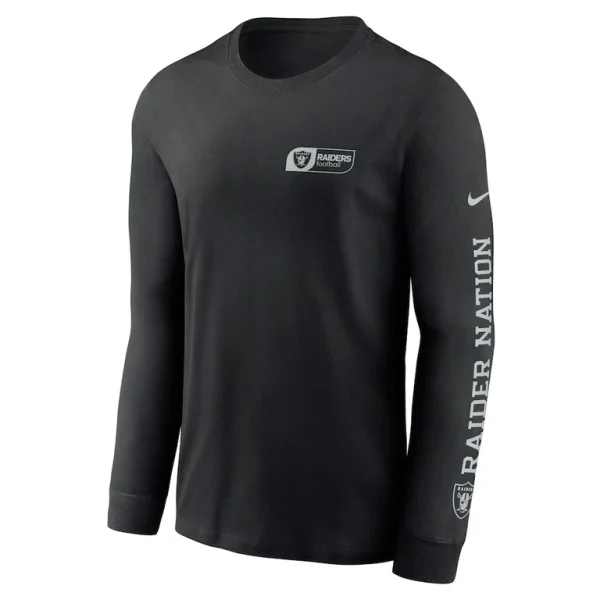 Las vegas raiders nike all out long sleeve t shirt Black M