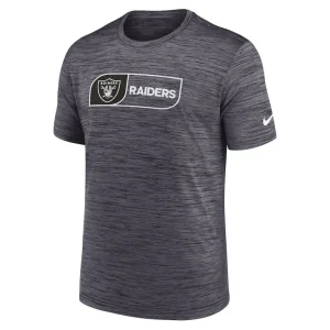 Las vegas raiders nike big tall velocity jock tag performance t shirt Black 2XT