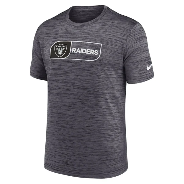 Las vegas raiders nike big tall velocity jock tag performance t shirt Black 2XT