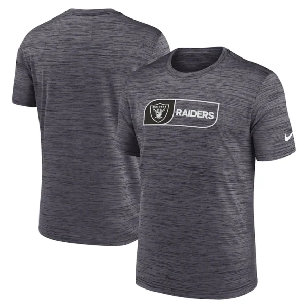 Las vegas raiders nike big tall velocity jock tag performance t shirt Black