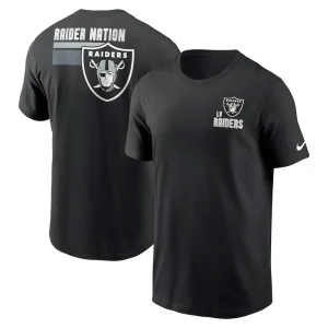 Las vegas raiders nike blitz essential t shirt Black