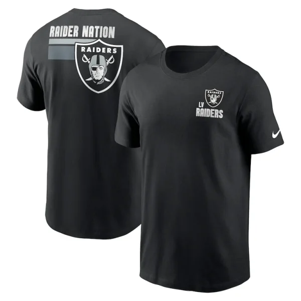 Las vegas raiders nike blitz essential t shirt Black