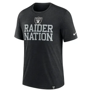 Las vegas raiders nike blitz tri blend t shirt Heather black M