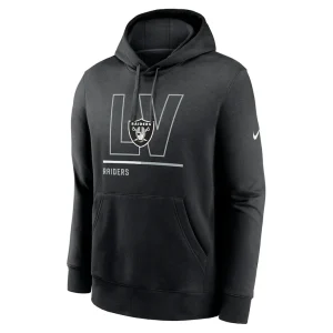 Las vegas raiders nike city code club fleece pullover hoodie Black M