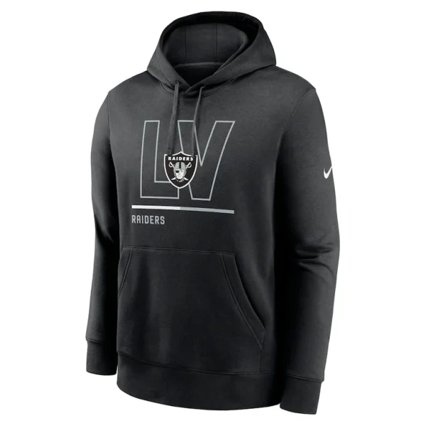 Las vegas raiders nike city code club fleece pullover hoodie Black M