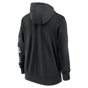 Las vegas raiders nike club full zip hoodie jacket Black L
