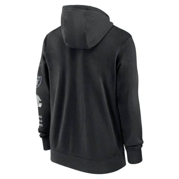 Las vegas raiders nike club full zip hoodie jacket Black L