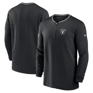 Las vegas raiders nike coach half zip sweatshirt Black