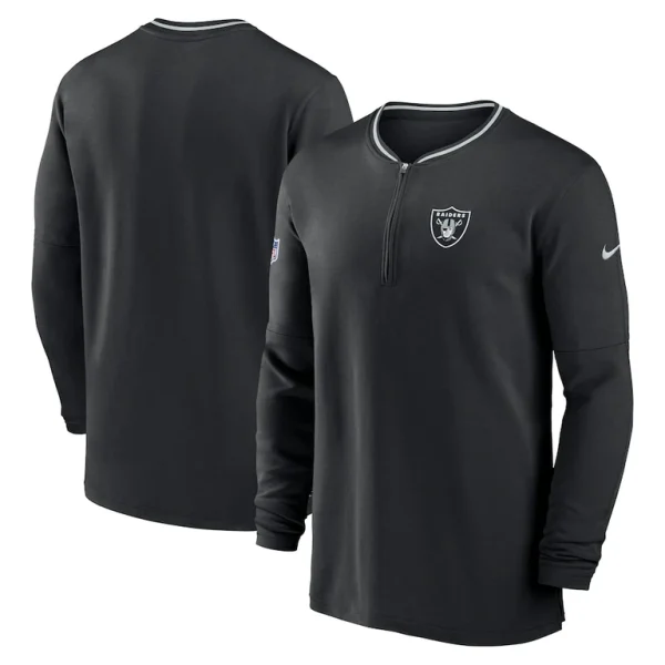 Las vegas raiders nike coach half zip sweatshirt Black