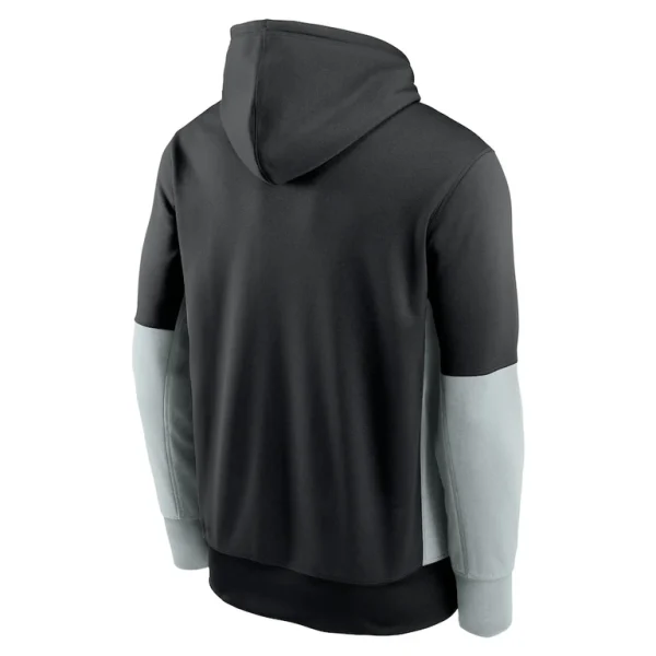 Las vegas raiders nike color block fleece performance pullover hoodie Black L