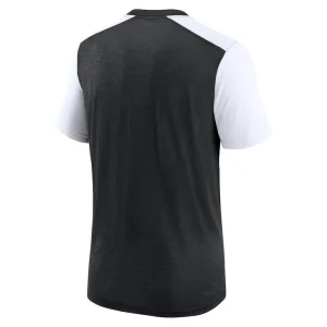 Las vegas raiders nike color block team name t shirt Heathered blackwhite L
