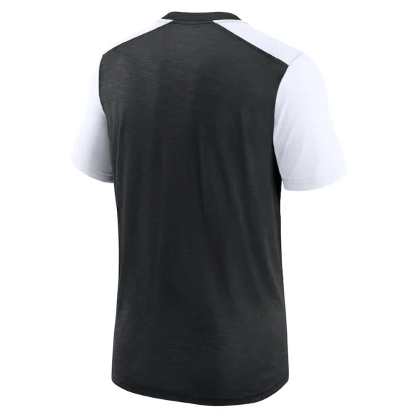 Las vegas raiders nike color block team name t shirt Heathered blackwhite L