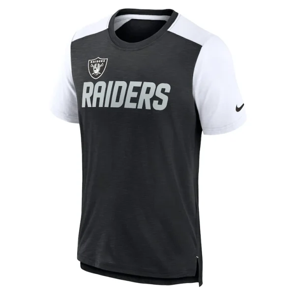 Las vegas raiders nike color block team name t shirt Heathered blackwhite M