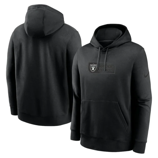 Las vegas raiders nike edge french terry club pullover hoodie Black