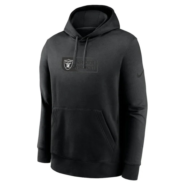 Las vegas raiders nike edge french terry club pullover hoodie Black M