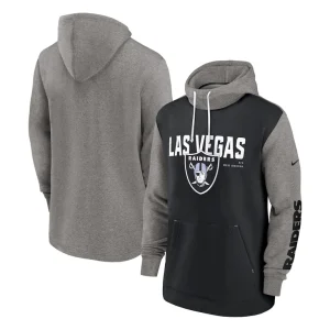 Las vegas raiders nike fashion color block pullover hoodie Black