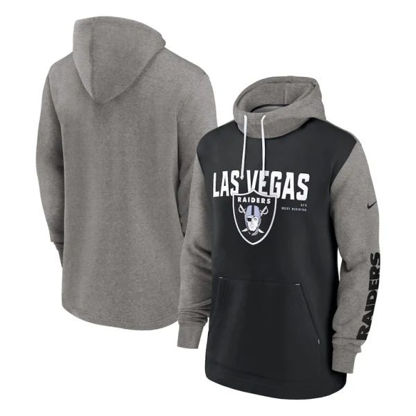 Las vegas raiders nike fashion color block pullover hoodie Black