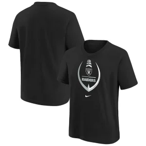 Las vegas raiders nike girls preschool icon t shirt Black