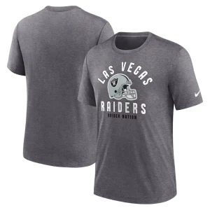Las vegas raiders nike helmet tri blend t shirt Heather charcoal