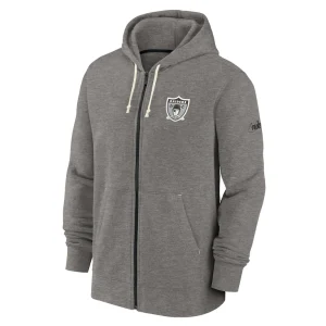 Las vegas raiders nike historic lifestyle full zip hoodie Heather gray M