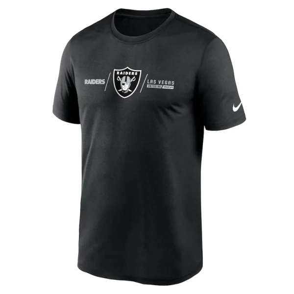 Las vegas raiders nike horizontal lockup legend performance t shirt Black M