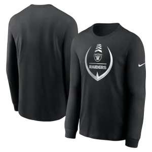 Las vegas raiders nike icon legend long sleeve performance t shirt Black