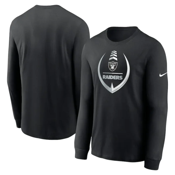 Las vegas raiders nike icon legend long sleeve performance t shirt Black