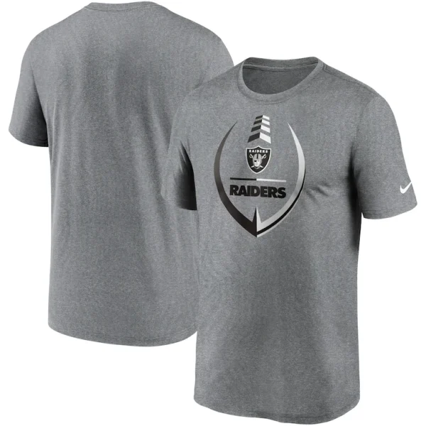 Las vegas raiders nike icon legend performance t shirt Heathered gray