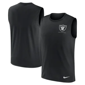 Las vegas raiders nike large logo peformance muscle tank top Black