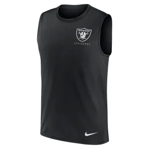 Las vegas raiders nike large logo peformance muscle tank top Black M