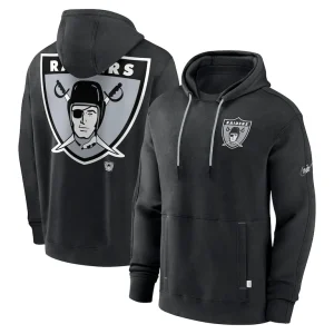 Las vegas raiders nike layered logo statement pullover hoodie Black