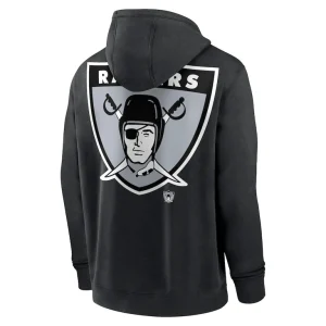 Las vegas raiders nike layered logo statement pullover hoodie Black M