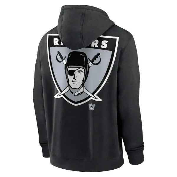 Las vegas raiders nike layered logo statement pullover hoodie Black M
