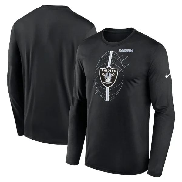 Las vegas raiders nike legend icon long sleeve t shirt Black