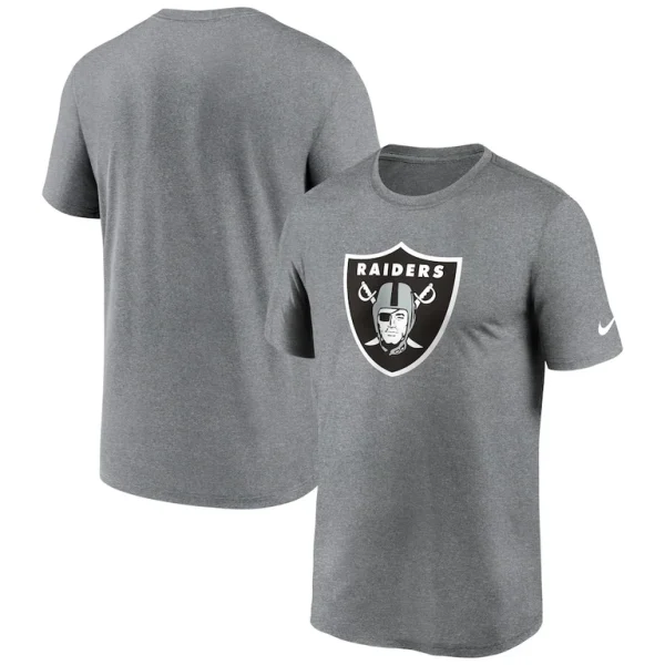 Las vegas raiders nike legend logo performance t shirt Heather charcoal