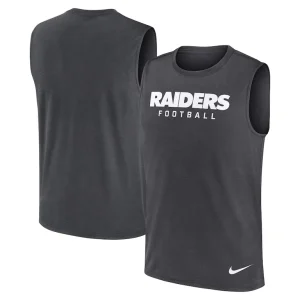 Las vegas raiders nike legend performance muscle tank top Gray