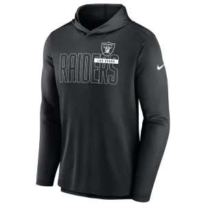 Las vegas raiders nike lightweight performance hooded long sleeve t shirt Black M