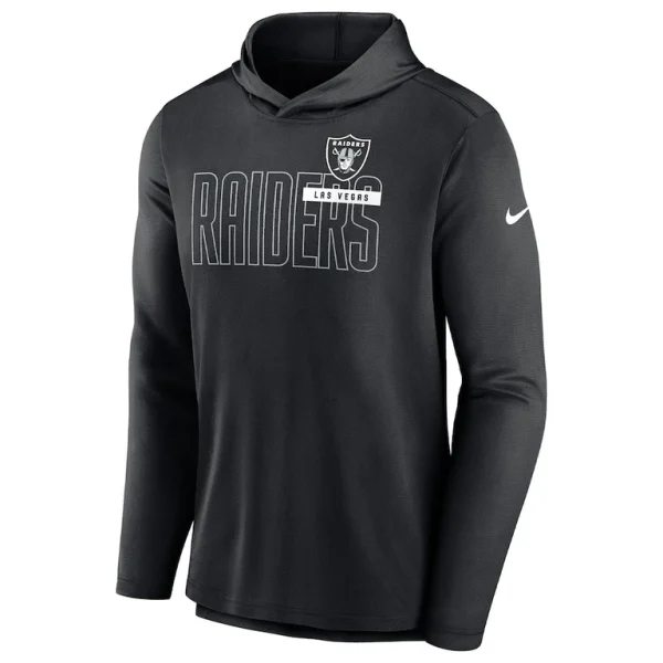Las vegas raiders nike lightweight performance hooded long sleeve t shirt Black M